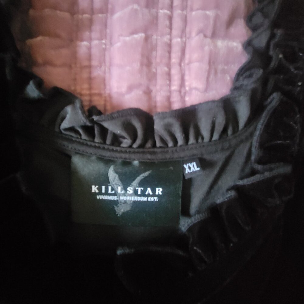 KILLSTAR PRUDENCE BLACK VELVET DRESS SIZE XXL - Picture 5 of 7